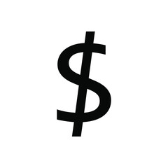 Dollar vector icon. Money illustration symbol. Currency sign or logo.