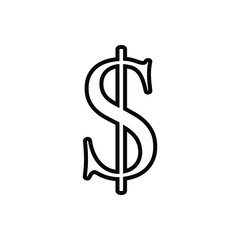 Dollar vector icon. Money illustration symbol. Currency sign or logo.
