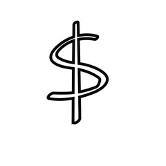 Dollar vector icon. Money illustration symbol. Currency sign or logo.