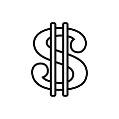 Dollar vector icon. Money illustration symbol. Currency sign or logo.