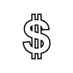 Dollar vector icon. Money illustration symbol. Currency sign or logo.