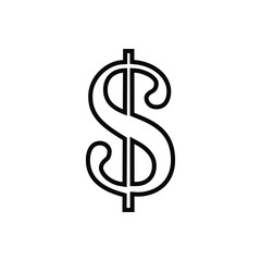 Dollar vector icon. Money illustration symbol. Currency sign or logo.