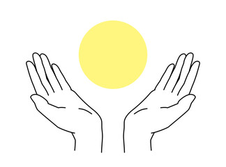 両手で持つポーズ