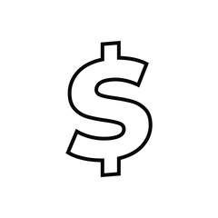 Dollar vector icon. Money illustration symbol. Currency sign or logo.