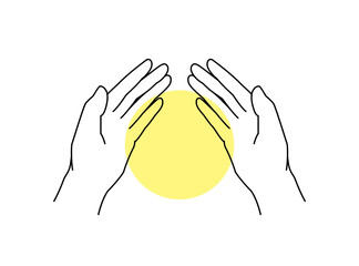 両手で持つポーズ