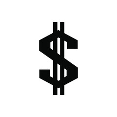 Dollar vector icon. Money illustration symbol. Currency sign or logo.