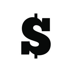 Dollar vector icon. Money illustration symbol. Currency sign or logo.