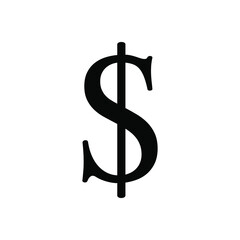 Dollar vector icon. Money illustration symbol. Currency sign or logo.