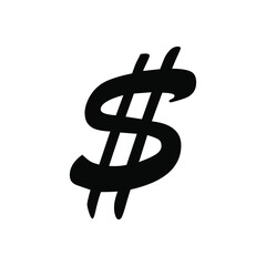 Dollar vector icon. Money illustration symbol. Currency sign or logo.