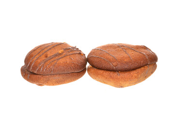 chocolate chip cookie isolated on white background