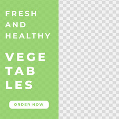 Vegetables feed design social media post template