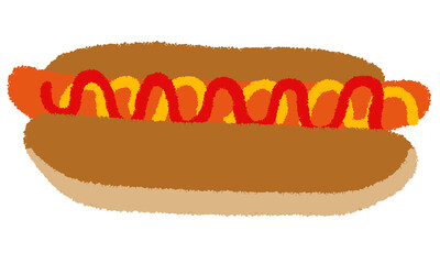 ホットドッグのイラスト