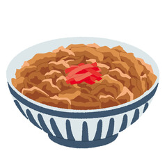 牛丼のイラスト