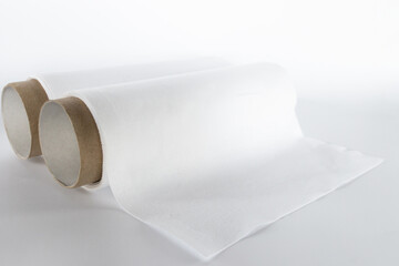 White cotton Fabric Roll Mockup	