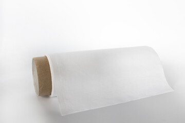 White cotton Fabric Roll Mockup	