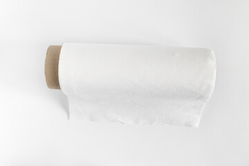 White cotton Fabric Roll Mockup	