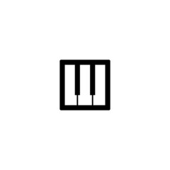 Letter W and Piano logo or icon design