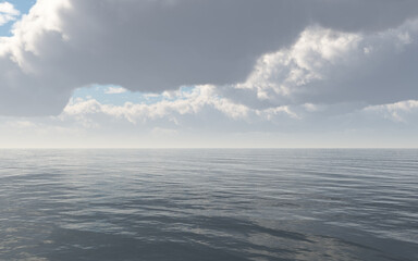 Fototapeta na wymiar Wolkenfront über dem Meer