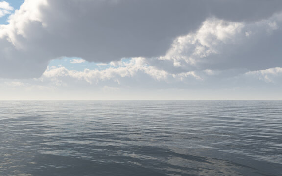 Wolkenfront über dem Meer