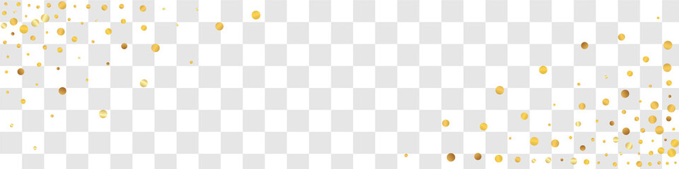 Golden Sparkle Paper Vector Panoramic Transparent