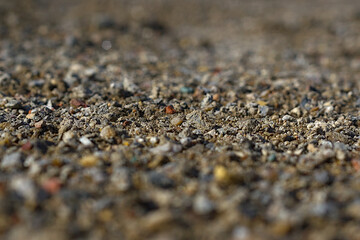 fine gravel on the path in the park