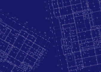 Obraz premium Write a blueprint architecture for building. 