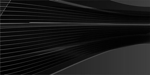Modern black background with white lines