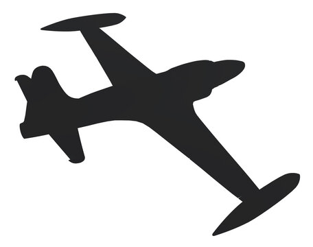 Silhouette mit einem Jet Trainer Schulflugzeug