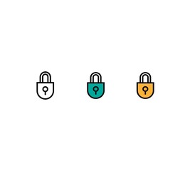 lock icon vector sign and symbol.