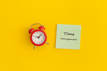 Fototapeta na wymiar Alarm clock with time management concept
