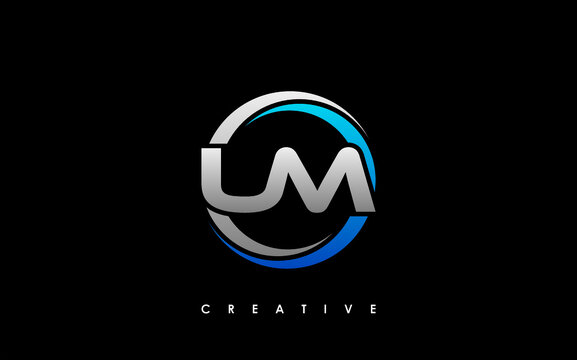 UM Letter Initial Logo Design Template Vector Illustration