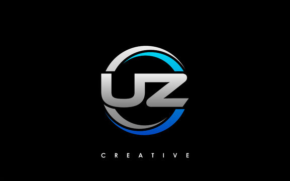 UZ Letter Initial Logo Design Template Vector Illustration