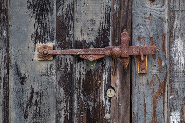 Vieille clenche rouillée