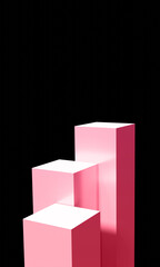 The podium is realistic. 3d rendering.