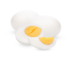 Chicken Egg ,boiled egg isolated on white background