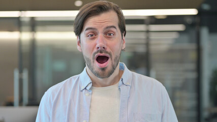 Mature Adult Man Shocked, Wondering in Awe