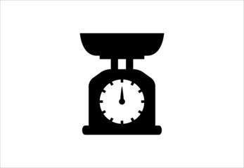 kitchen weight scale icon. simple vector illustration