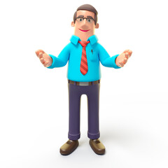 Cartoon Office man standing