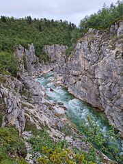 Silfar Canyon and river Børselva in Norway