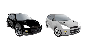 car isolated on white