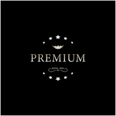 Golden Premium Quality. Satisfaction gold badge 