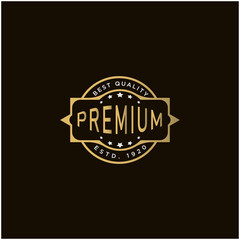 Golden Premium Quality. Satisfaction gold badge 