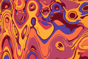 温かみのあるマーブリング