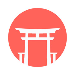 torii gate Vector Icon sign