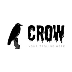 Vector logo crow