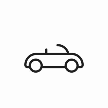 cabriolet line icon. automobile and transport symbol. isolated vector image