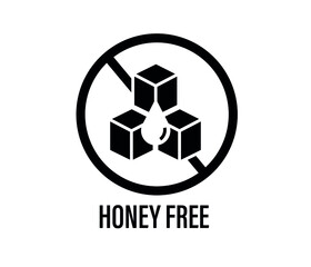 honey free icon. vector sign. black and white logo
