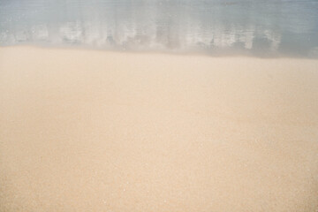 Beautiful Blue wave and white foamy nature on sunny summer day.Amazing dramatic blue sky and clouds daylight.Close up no people.