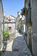 A street in the historic center of Trecchina, a old town in the Basilicata region, Italy.