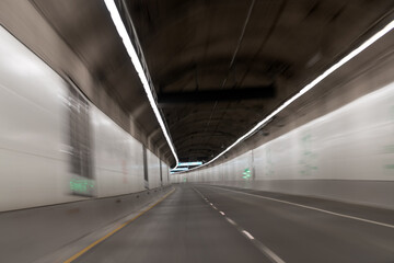 underground tunnel with road tunnel on transportation background, tunnel freeway